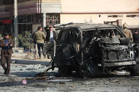 Hiện trường một vụ đánh bom do phiến quân Taliban tiến hành ở Kabul ngày 13/11/2019. (Nguồn: THX/TTXVN)