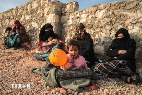 Người tị nạn Syria tại thị trấn Dana, đông bắc Syria ngày 23/12/2019. (Nguồn: AFP/TTXVN)