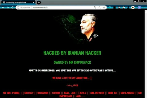 Một trang web ở Mỹ bị tin tặc có nguồn gốc Iran tấn công.