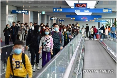 Hành khách tại sân bay quốc tế Incheon. (Nguồn: Yonhap)