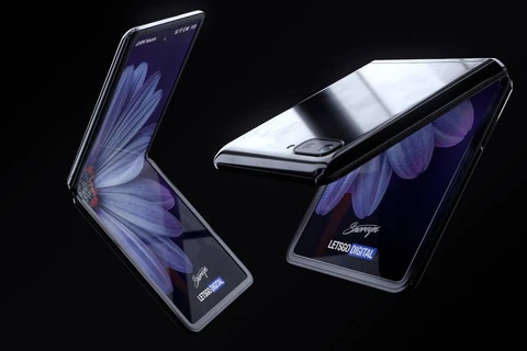 Hình ảnh được cho là của mẫu điện thoại Galaxy Z Flip. (Nguồn: SlashGear)