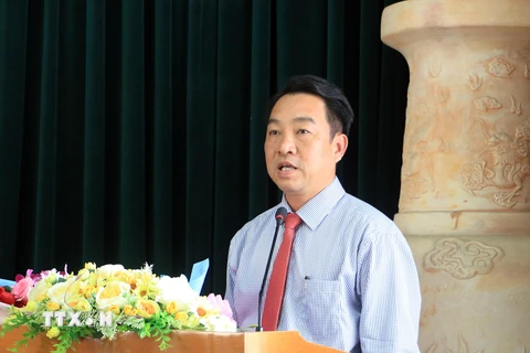 Phó Bí thư Tỉnh ủy, Chủ tịch Ủy ban Nhân dân tỉnh Vĩnh Long Lữ Quang Ngời. (Ảnh: Phạm Minh Tuấn/TTXVN)