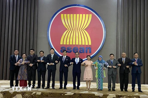 Đại diện các nước trong Ủy ban hợp tác chung ASEAN-Nhật Bản (AJJCC). (Ảnh: Hữu Chiến/TTXVN)