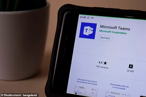 Microsoft cho biết hiện có 44 triệu người dùng ứng dụng Teams hàng ngày. (Nguồn: Shutterstock) 