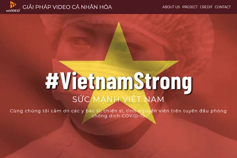 Giao diện trang web vietnamstrong.