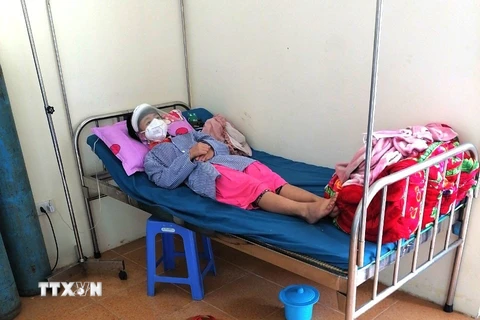 Bệnh nhân COVID-19 số 268 đang được điều trị ở khu cách ly Bệnh viện Đa khoa huyện Đồng Văn (Hà Giang). (Nguồn: TTXVN phát)