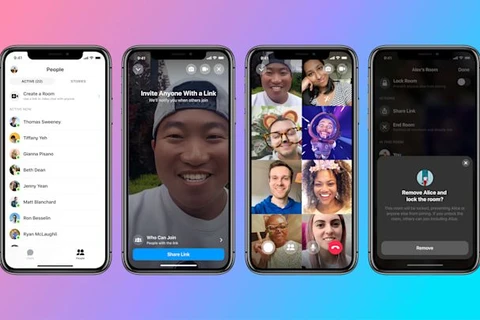 Giao diện Messenger Rooms trên điện thoại di động. (Nguồn: Facebook)
