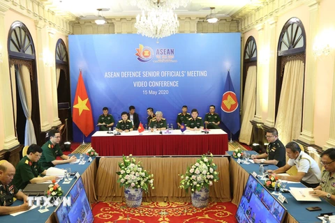 Hình ảnh Hội nghị trực tuyến Quan chức Quốc phòng cấp cao ASEAN 