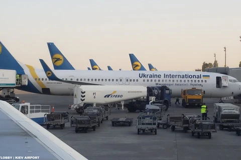 Máy bay của hãng hàng không quốc tế Ukraine (UIA). (Nguồn: Kiev Airport)