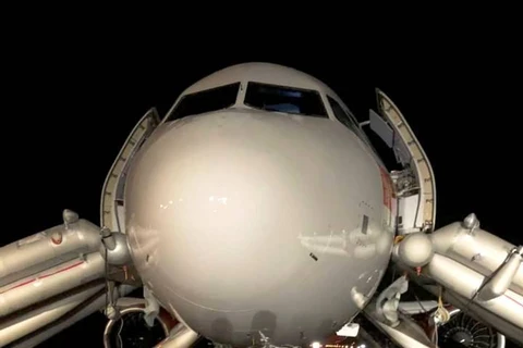 Máy bay hãng hàng không Vietjet Air gặp sự cố. (Ảnh: CTV)