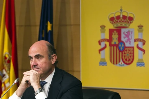 Bộ trưởng Luis de Guindos lạc quan về kinh tế Tây Ban Nha. (Nguồn: bloomberg.com)