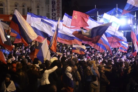 Những diễn biến căng thẳng liên quan đến bán đảo Crimea khiến cho nhiều người gốc Séc tại Ukraine muốn trở về quê hương. (Nguồn: AFP/TTXVN)