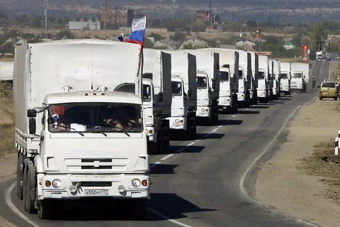 Đoàn xe viện trợ thứ 6 của Nga đã tới Lugansk và Donetsk