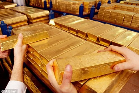 Giá vàng tại Mỹ tăng trở lại do đồng USD xuống giá