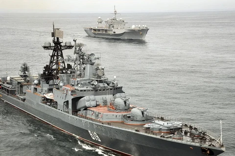 RIA Novosti: Đội tàu chiến Nga tới Eo biển Manche tập trận