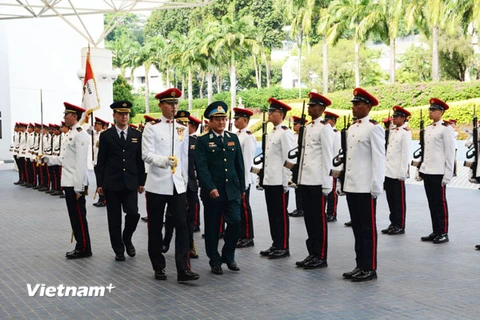 Tư lệnh Phòng không-Không quân Việt Nam làm việc tại Singapore