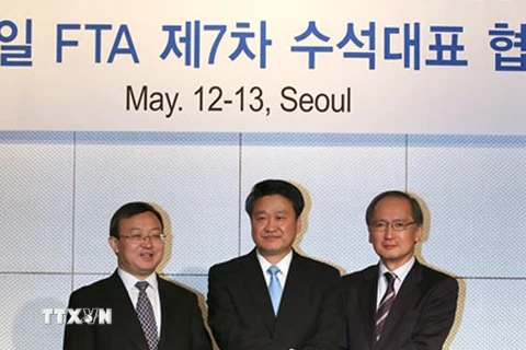 Trung Quốc-Hàn Quốc muốn giảm tỷ lệ miễn thuế trong FTA với Nhật