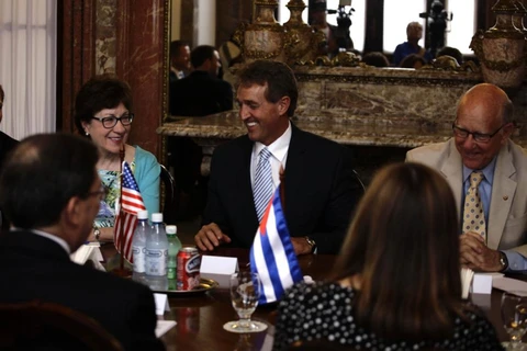 Đoàn nghị sỹ Cộng hòa Mỹ thăm Cuba. (Nguồn: AP)