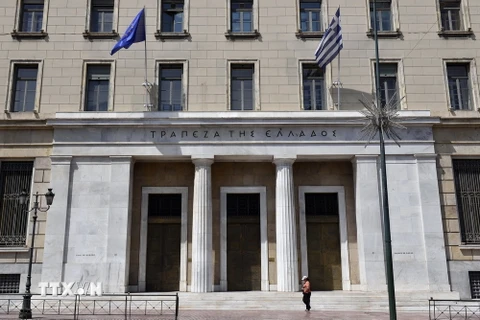 Trụ sở Ngân hàng Trung ương Hy Lạp tại Athens. (Nguồn: AFP/ TTXVN)