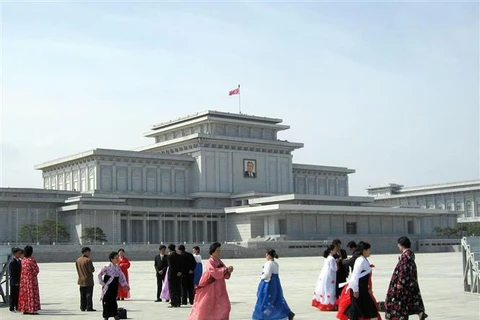 Quảng trường Kim Nhật Thành tại thủ đô Bình Nhưỡng, Triều Tiên. (Nguồn: AFP/TTXVN)