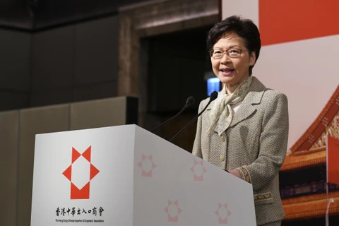 Trong ảnh: Trưởng Đặc khu hành chính Hong Kong Lâm Trịnh Nguyệt Nga. (Nguồn: THX/TTXVN)