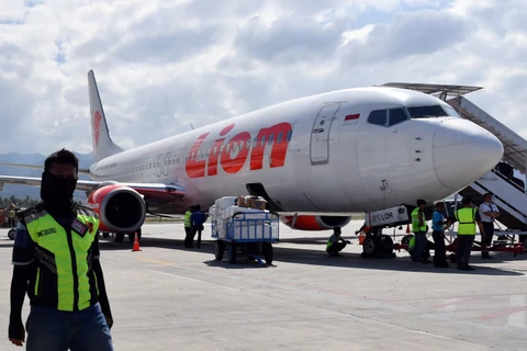 Trong ảnh (tư liệu): Máy bay Boeing 737-800 của hãng hàng không Lion Air tại sân bay Mutiara Sis Al Jufri ở Palu, Indonesia, ngày 10/10/2018. (Nguồn: AFP/TTXVN)