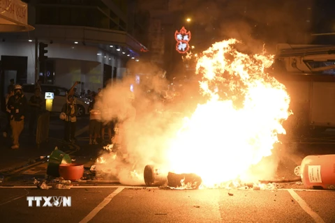 Hong Kong lên án hành vi phá hoại trật tự xã hội của người biểu tình