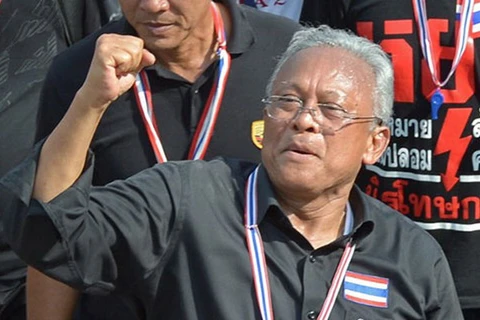 Thủ lĩnh biểu tình chống chính phủ Thái Lan Suthep Thaugsuban. (Nguồn: AFP)