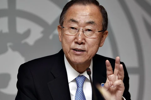 Tổng Thư ký Liên hợp quốc Ban Ki-moon. (Nguồn: AFP/ TTXVN)
