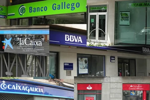 Các ngân hàng Tây Ban Nha. (Nguồn: eyeonspain.com)
