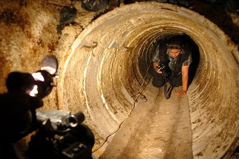 Một đường hầm vận chuyển ma túy được phát hiện ở Mexico. (Nguồn: AP)