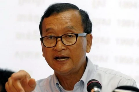 Chủ tịch đảng CNRP Sam Rainsy. (Nguồn: AFP)
