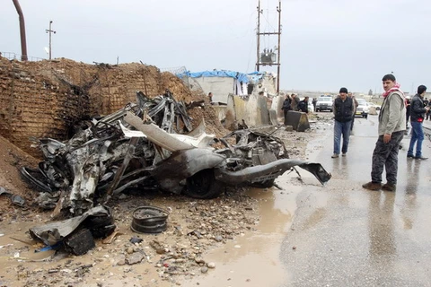 [Photo] Đánh bom tại Iraq, 8 cảnh sát thiệt mạng