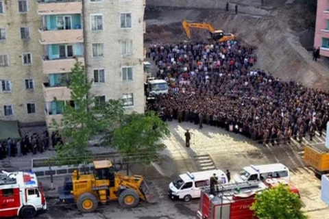 Hãng tin KCNA đưa tin về vụ sập nhà "kinh hoàng" ở Triều Tiên