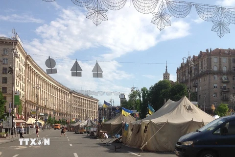[Photo] Ukraine: Khresatik - dấu ấn những ngày nóng bỏng "thời chiến"