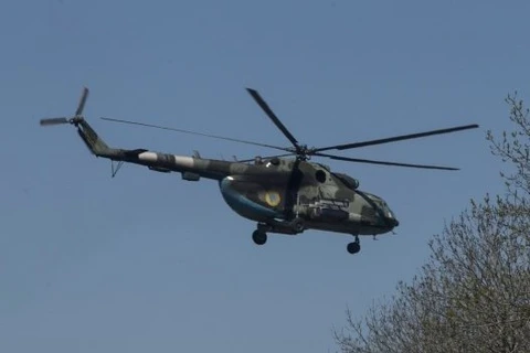 Một chiếc trực thăng quân sự Ukraine. (Nguồn: Reuters)