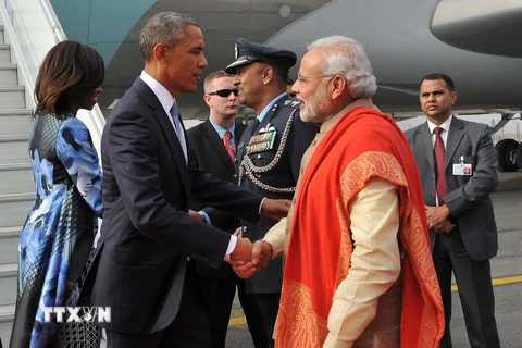 Tổng thống Mỹ Barack Obama bắt đầu chuyến thăm Ấn Độ