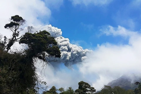 Núi lửa tại Costa Rica phun trào mạnh nhất trong 20 năm