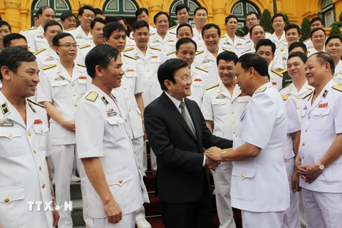 Chủ tịch nước gặp mặt đoàn đại biểu Hải quân Nhân dân Việt Nam