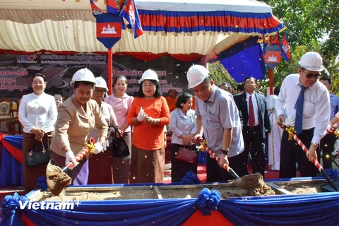 Lễ khởi công Dự án khu phức hợp nhà ở, văn phòng của BIDC. (Ảnh: Xuân Khu/Vietnam+)