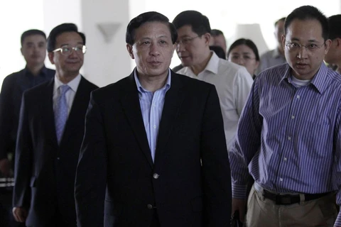 Thứ trưởng Ngoại giao Trung Quốc Trương Nghiệp Toại (giữa). (Nguồn: AP)