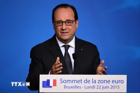 Tổng thống Pháp Francois Hollande. (Nguồn: AFP/TTXVN)