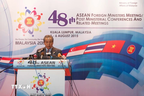Bộ trưởng Ngoại giao Malaysia Anifah Aman phát biểu tại Hội nghị. (Nguồn: AFP/TTXVN)