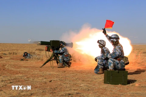 Các binh sỹ Trung Quốc trong một cuộc tập trận. (Nguồn: THX/TTXVN)