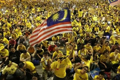 Những người biểu tình chống chính phủ Malaysia. (Nguồn: bbc.com)