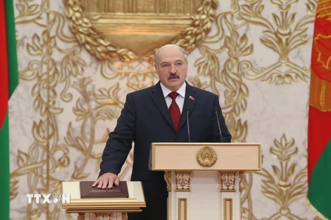 Tổng thống Lukashenko tại lễ tuyên thệ. (Nguồn: THX/TTXVN) 
