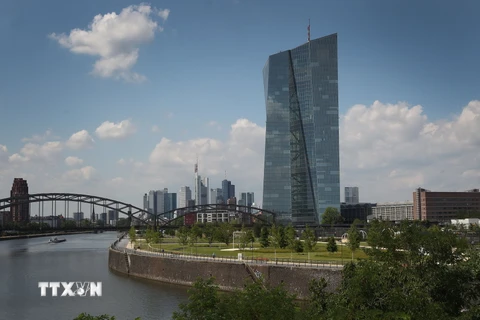Trụ sở Ngân hàng ECB tại Frankfurt am Main, Đức. (Nguồn: AFP/TTXVN)