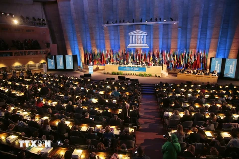 Kỳ họp Đại hội đồng UNESCO lần thứ 38 tại Pháp. (Nguồn: AFP/TTXVN)