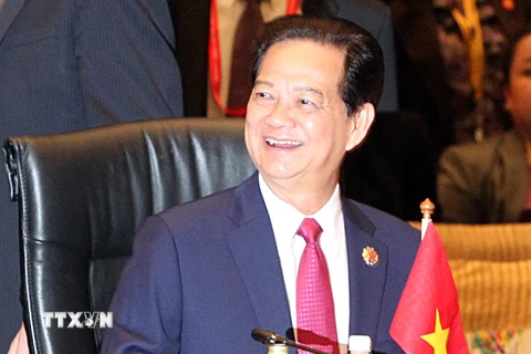 Thủ tướng Nguyễn Tấn Dũng tại hội nghị. (Ảnh: Đức Tám/TTXVN) 