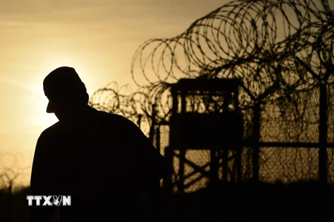 Binh sỹ Mỹ tại căn cứ hải quân Mỹ trên vịnh Guantanamo. (Nguồn: AFP/TTXVN)